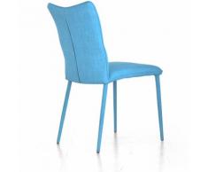Sedia Interamente Rivestita In Tessuto First Blu - Nuzzi