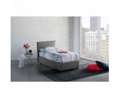 Letto Singolo Contenitore con Apertura Laterale sfoderabile Anna Made in Italy Grigio