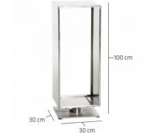 Scaffale Portalegna BASIL in acciaio inox 30x30x100 cm