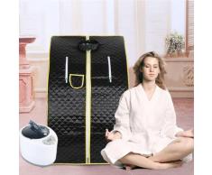 Cabina Home Sauna,Sauna Portatile,Personale Spa Detoxify Perdere Peso 98 x 70 x 80 cm 1.8L Nero