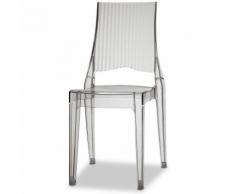Sedia glenda completamente in policarbonato, impilabile disponibile in più finiture, colore