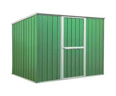 Casetta Box Da Giardino In Lamiera Verde Per Deposito Attrezzi 260x185x192cm Enaudi
