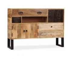 Credenza in Legno Massello di Mango 115x30x80 cm
