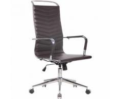 Sedia Ufficio Batley In Similpelle o vera pelle Marrone Vera pelle