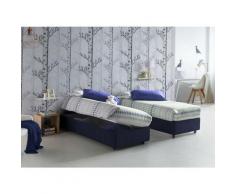 Talamo Italia Letto Silvia singolo con contenitore, Made in Italy, in tessuto, cm 90x200, con
