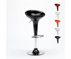 Sgabello per bar e cucina regolabile e girevole design moderno SAN FRANCISCO | Nero