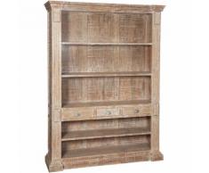 Libreria Credenza in Legno massello con Ripiani Mensole per Soggiorno Ufficio