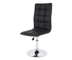 Set 6x sedie HWC-C41 design moderno ecopelle sala pranzo 54x43x89-103cm nero