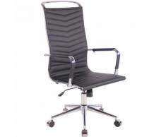 Sedia Ufficio Batley In Similpelle o vera pelle Nero Similpelle