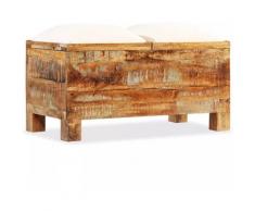 Cassapanca in Legno Massello di Recupero 40x40x40 cm