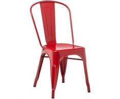 SKLUM Pack 2 Sedie LIX Rosso Sala da Pranzo Cucina Bar Stile Industrial