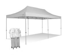 Gazebo rapido 3x6 in alluminio rinforzato senza laterali PVC 350g metro. GAZEBO PIEGHEVOLE - BIANCO