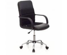 POLTRONA SOFT Nera rivestimento in similpelle e tessuto a rete 59x45xH103