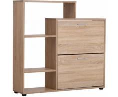 Scarpiera Salvaspazio 20 Paia Da Ingresso In Legno Libreria 101.5x25.5x98 Cm Benzoni