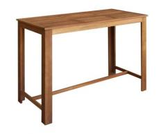 YOUTHUP Tavolo da Bar in Legno Massello di Acacia 150x70x105 cm - Marrone
