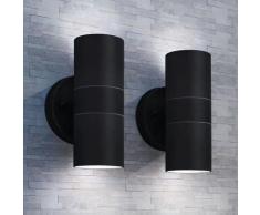 Lampade da Parete Esterno 2 pz Acciaio Inox Proiezione Alto/Basso - Vidaxl