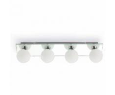 Lampada per bagno in vetro con 4 luci cm 9X12X44 FARO 63008