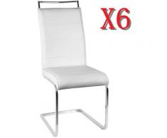 ® Set di 6 sedie Mia bianche per sala da pranzo - Wyctin