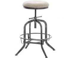 Sgabello bar Avadi in similpelle Grigio Argento antico