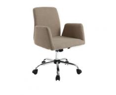 Poltrona da ufficio design tessuto crema ARIEL