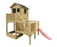 Milani Home - JEJE - casetta in legno per bambini con scivolo