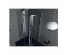 Box doccia FS40 semicircolare scorrevole anticalcare 72x90cm satinato