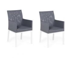 Set di 2 sedie da giardino grigie BACOLI
