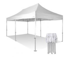 Gazebo 4x8 ultraresistente pieghevole in alluminio senza laterali - BIANCO