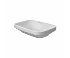 Piano lavabo Duravit DuraStyle 60cm senza troppopieno, senza panca per il rubinetto, colorazione: