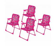 Set 4 Sedie Mare Spiaggine Pieghevoli Per Bambini Soriani Oxford Glamour