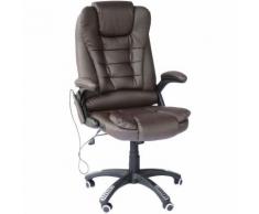 Poltrona Sedia Massaggiante da Ufficio Con Riscaldamento 62x68 x111-121cm - Homcom