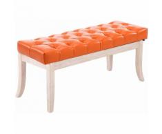 Panca Chesterfield RAMSES in similpelle telaio bianco antico Arancione 100 cm