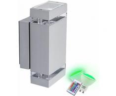 Etc-shop - Telecomando Applique da parete per esterni dimmer set veranda incl. RGB lampade a LED