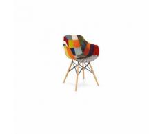 Sedia Per Sala Da Pranzo, Cucina Poltrona Patchwork A Toppe Stile Moderno Di Design Contemporaneo