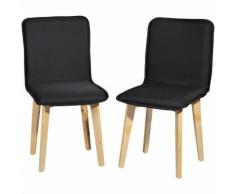sedia da pranzo cucina 2 set nero alto schienale poltrona