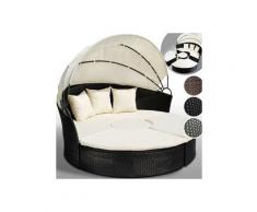 Salotto da giardino poltrone divano da esterno in polyrattan sdraio rattan letto colore principale: