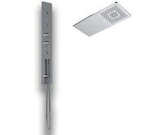 Wall kit a parete da incasso a muro acciaio inox + soffione doccia a parete acciaio inox punta