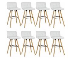 BATHRINS®Sgabelli bar,Sgabello da bar x 8/Sgabello da bar imbottito con schienale/Seggiolone/Gambe