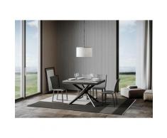 Itamoby S.r.l. - Tavolo Famas Evolution piano Cemento 90x120 allungato 380 telaio Antracite
