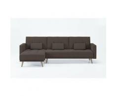 Divano chaise longue Verona 267cm, convertibile in letto, reversibile, MARRONEe
