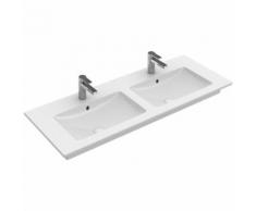 Armadio Villeroy & Boch Venticello - Doppio lavabo 4111DG, 1300x500mm, 2 fori per rubinetto, senza