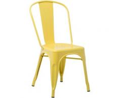 SKLUM Pack 4 Sedie LIX Giallo Sala da Pranzo Cucina Bar Stile Industrial