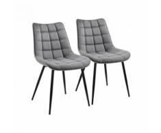 Yaheetech 2 Sedie da Cucina Sala da Pranzo Moderne Imbottite Velluto Poltroncine Camera da Letto