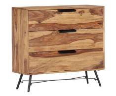 Credenza 80x30x75 cm in Legno Massello di Sheesham - Marrone - Vidaxl