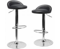 HUBABAB - COPPIA Sgabelli Sgabello girevole imbottito ecopelle albergo cucina casa Girevole 360°