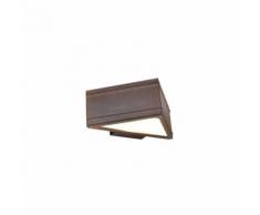 Lampada Applique Orizzontale Con Led Colore Corten Per Esterno Linea Three Livos