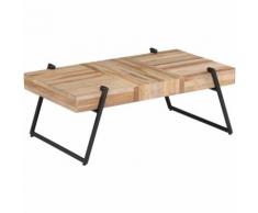 Tavolino da Caff¨¨ in Legno di Teak Rigenerato 90x50x33 cm