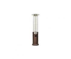 Stufa patio per esterno a gas Butano cromata con ruote Bronzo - Mod. Fiamma rEvolution