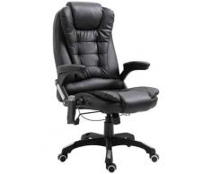 Sedia da Ufficio Nera in Similpelle