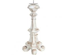 Candelabro Candeliere Porta Candele da Appoggio in Legno Decorato 1 Braccio